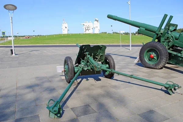 Oblast Moscovo Rússia Agosto 2019 Vila Dubosekovo Tanque Arma Sorokopyatka — Fotografia de Stock