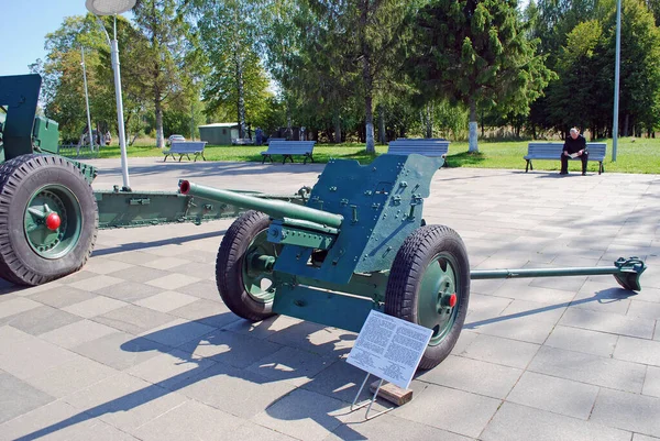 Moscow Oblast Russia August 2019 Village Dubosekovo Tank Gun Sorokopyatka — Stock Photo, Image