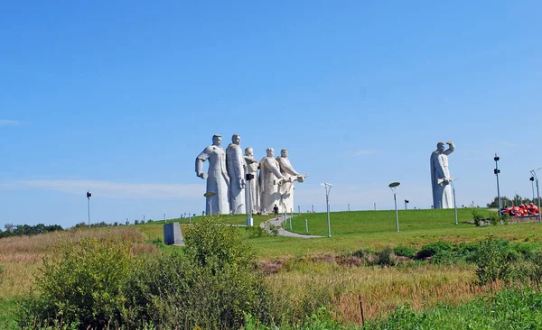 Byn Dubosekovo Moskva Oblast Ryssland Augusti 2019 Minnesmärket Över Panfilovs — Stockfoto