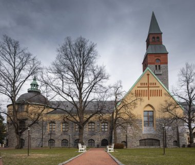 26 Nisan 2019 F Helsinki, Finlandiya. Ulusal müzenin inşası