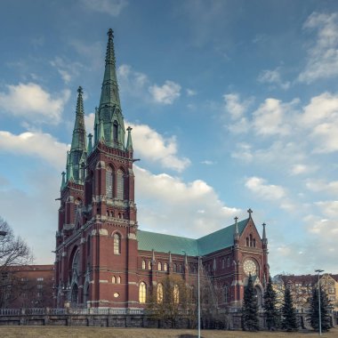 Finlandiya 'nın başkenti Helsinki' deki St. John Lutheran Neo-Gotik tarzı tapınak. 