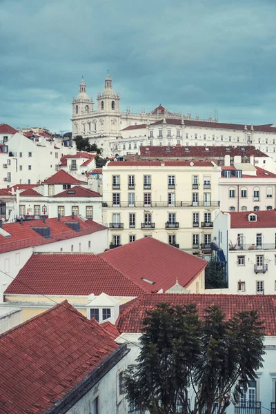 Panorama Serale Della Città Lisbona Portogallo Vista Dall Alto — Foto Stock