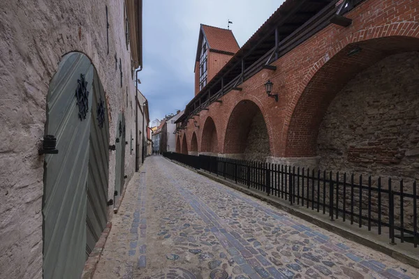 Стіни Міських Мурів Історичному Центрі Риги Латвії — стокове фото