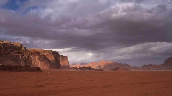 Vermelho Wadi Rum Deserto Jordânia — Fotografia de Stock