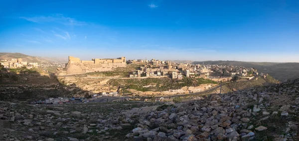 Panorama Hradu Kerak Křižácký Hrad Keraku Karak Jordánsku — Stock fotografie
