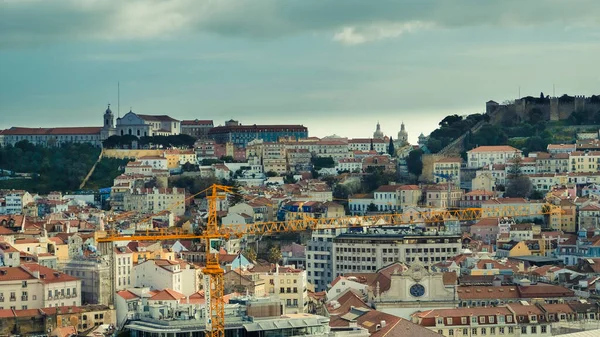 Március 2019 Lisbon Portugal City Panorama Viewpoint San Pedro Alcantara — Stock Fotó