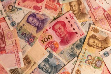 Çin Renminbi Rmb 'u. Halk Para Birimi. Yuan Cny banknotları