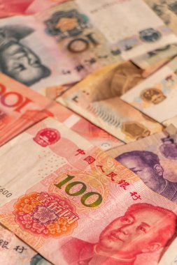 Çin Renminbi Rmb 'u. Halk Para Birimi. Yuan Cny banknotları