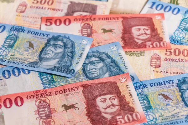 Maďarský forint. Huf bankovky — Stock fotografie