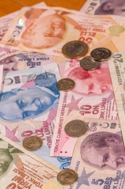 Türk lirası. Banknotları ve paraları dene.