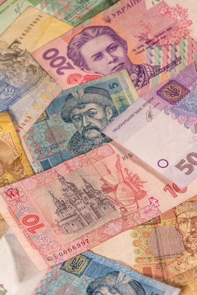 A composition of Ukrainian hryvnia. UAH banknotes — Stock Photo, Image