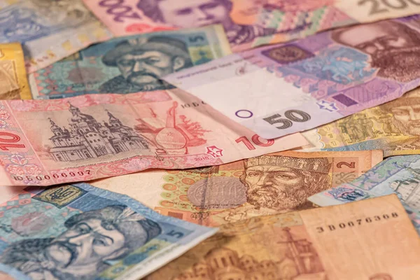 A composition of Ukrainian hryvnia. UAH banknotes — Stock Photo, Image