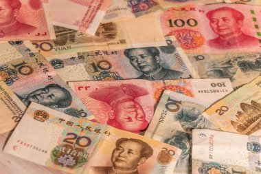 Çin Renminbi Rmb 'u. Halk Para Birimi. Yuan Cny banknotları