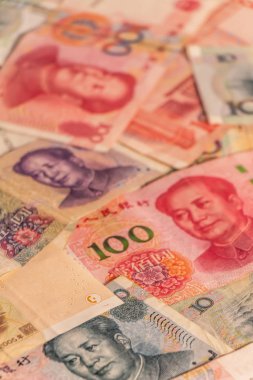 Çin Renminbi Rmb 'u. Halk Para Birimi. Yuan Cny banknotları
