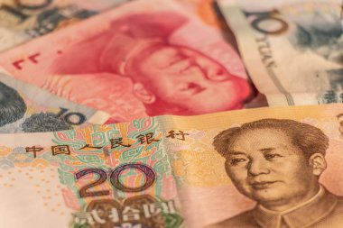 Çin Renminbi Rmb 'u. Halk Para Birimi. Yuan Cny banknotları