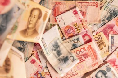 Çin Renminbi Rmb 'u. Halk Para Birimi. Yuan Cny banknotları