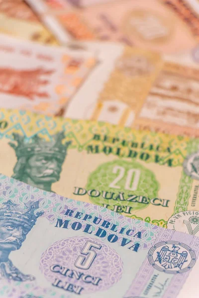 Moldavský leu. Bankovky Mdl — Stock fotografie