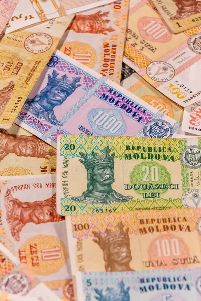 Moldovan leu. MDL banknotes — Stock Photo, Image