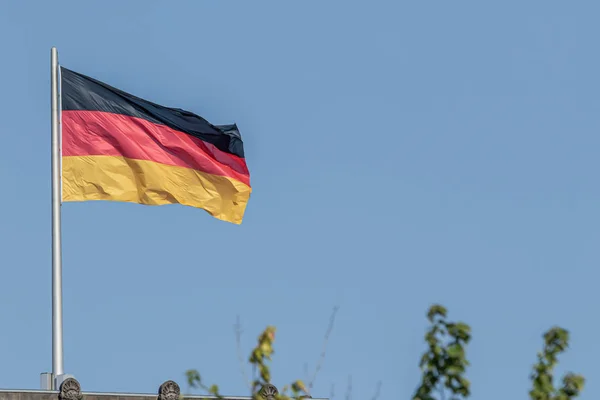 Alman ulusal bayrağı. Almanya Federal Cumhuriyeti, De — Stok fotoğraf