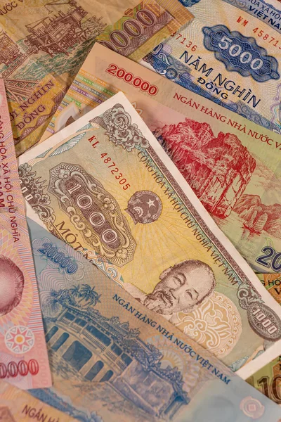 Vietnamský dong, Vnd bankovky. Vietnam, Vn — Stock fotografie