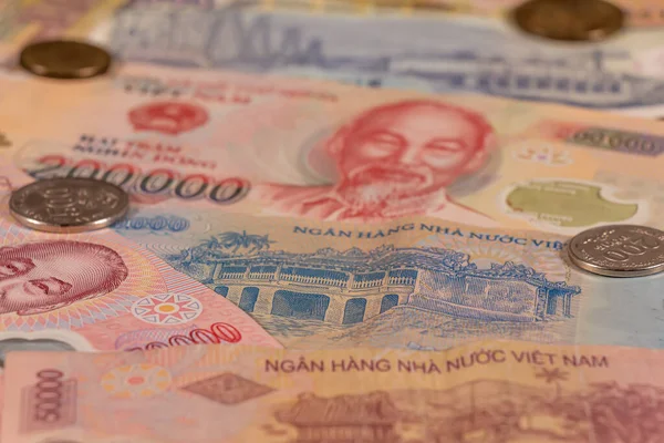 Vietnamesisk dong, Vnd sedlar och mynt. Vietnam, Vn — Stockfoto