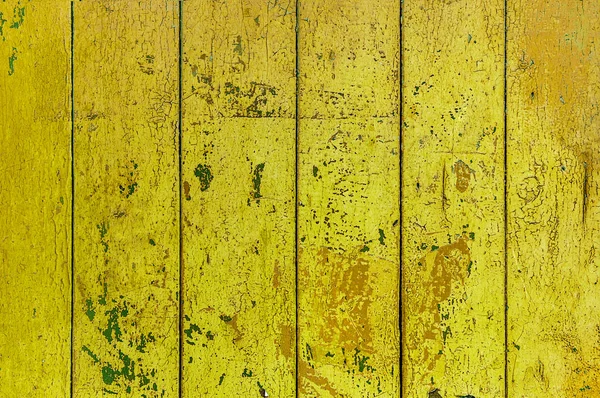 Žlutá staré desky ze dřeva grange pozadí textury — Stock fotografie