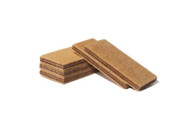 Gofret çikolata beyaz bacground ile