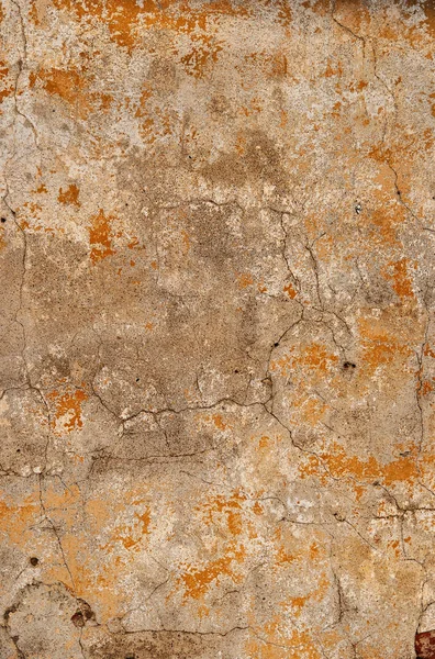 Oranžové konkrétní crack zdi textury pozadí — Stock fotografie
