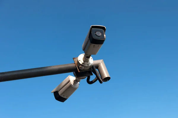 CCTV cámara de seguridad al aire libre — Foto de Stock