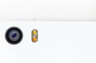 arka kamera ve beyaz cam akıllı telefon flaşı, makro