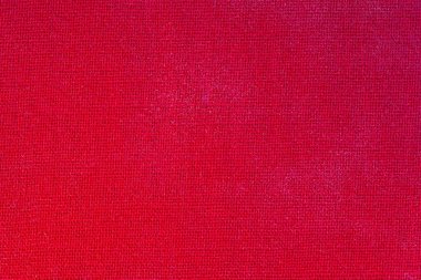 Parlak kırmızı tuval üzerindeki lifler, doku, arkaplan