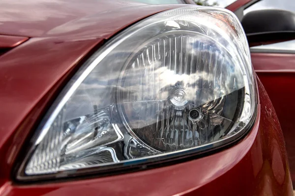 Close Headlight Car — Stock Photo, Image