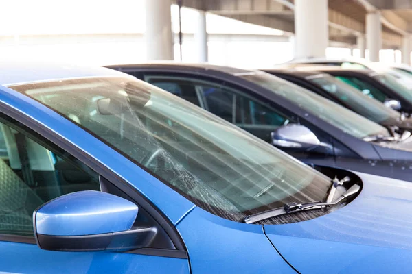 Parked Next Each Other One Row Cars — Stock Photo, Image