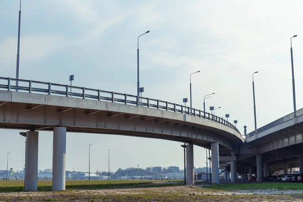 Architecture Pont Automobile Moderne Géométrie Des Lignes — Photo