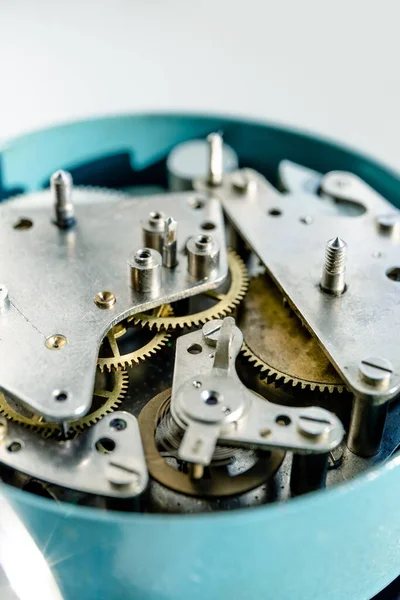 mechanism of old mechanical desk clock