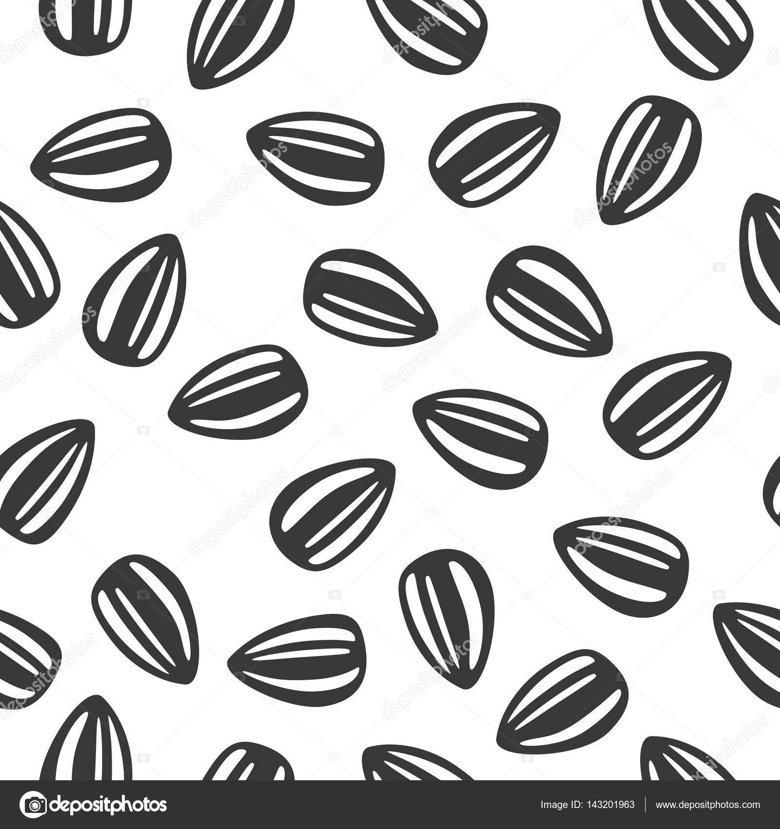 Vector seamless sunflower seeds pattern — Stock Vector © sunnyws 143201963
