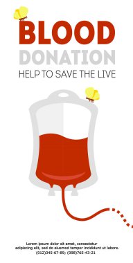 vektör kan bağış dikey afiş