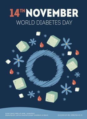 vektör diyabet gün illüstrasyon