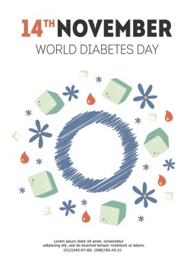 vektör diyabet gün illüstrasyon