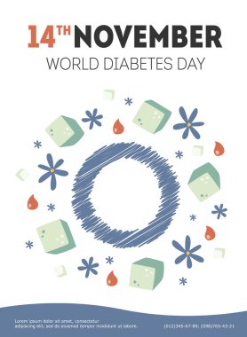 vektör diyabet gün illüstrasyon
