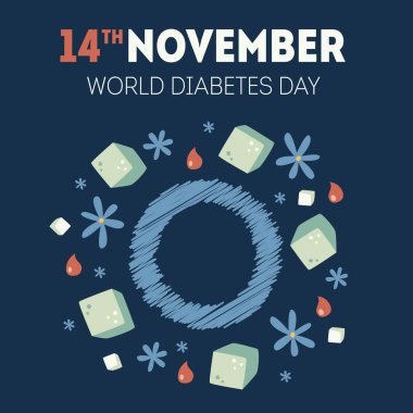 vektör diyabet gün illüstrasyon