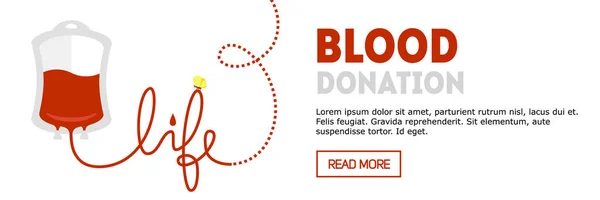 Kan bağışı afiş — Stok Vektör