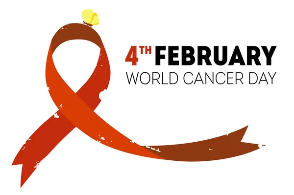 Illustration de la journée mondiale du cancer vecteur — Image vectorielle