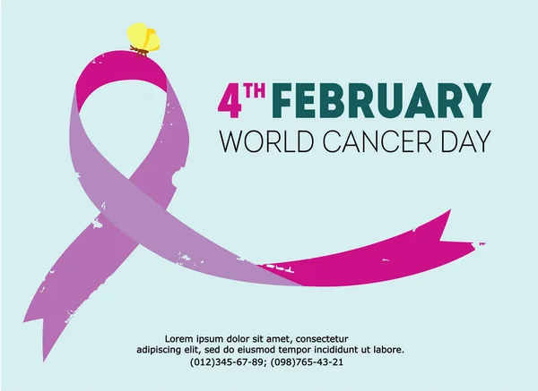 Illustration de la journée mondiale du cancer vecteur — Image vectorielle