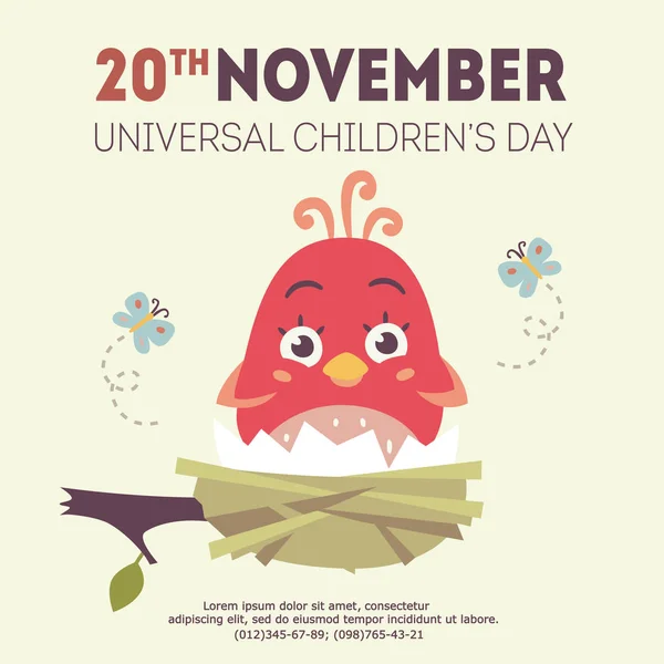 Illustration vectorielle de la journée universelle des enfants — Image vectorielle