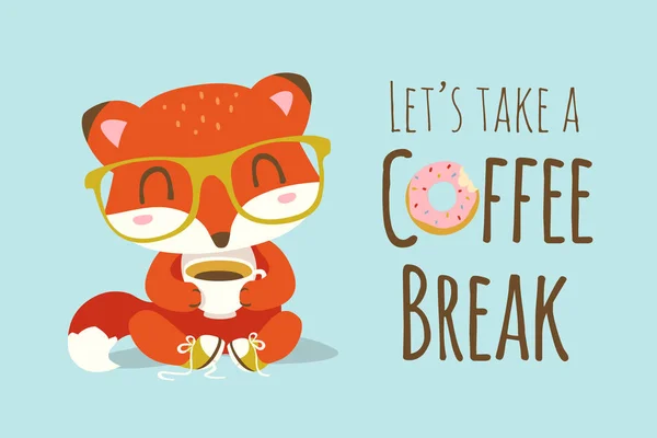 Wektor coffee break ilustracja — Wektor stockowy