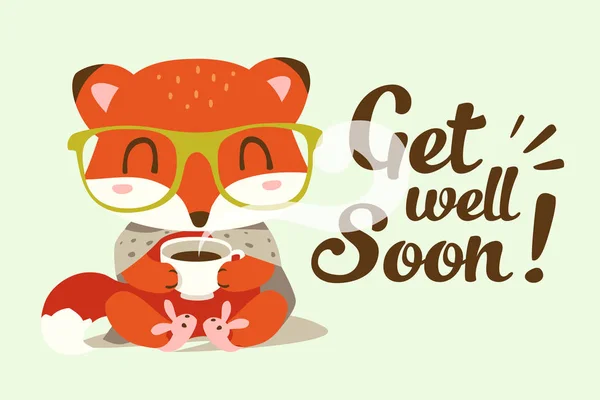 Free Vector  Get well soon with bear