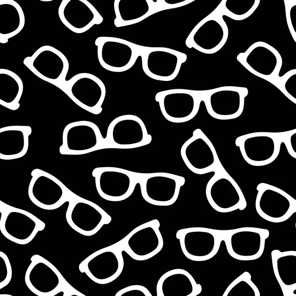 Vector cartoon glasses seamless pattern — Stock Vector
