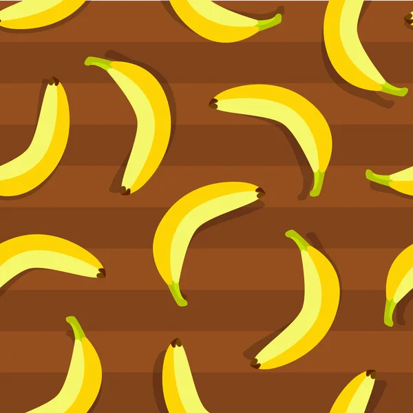 Vector flat banana seamless pattern — Stock Vector