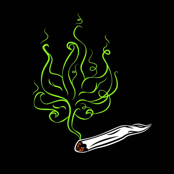 Vektor marihuana damp illustration – Stock-vektor